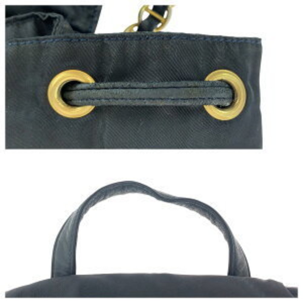 Prada Tessuto Triangular Chain Shoulder Black Nyl… - image 5